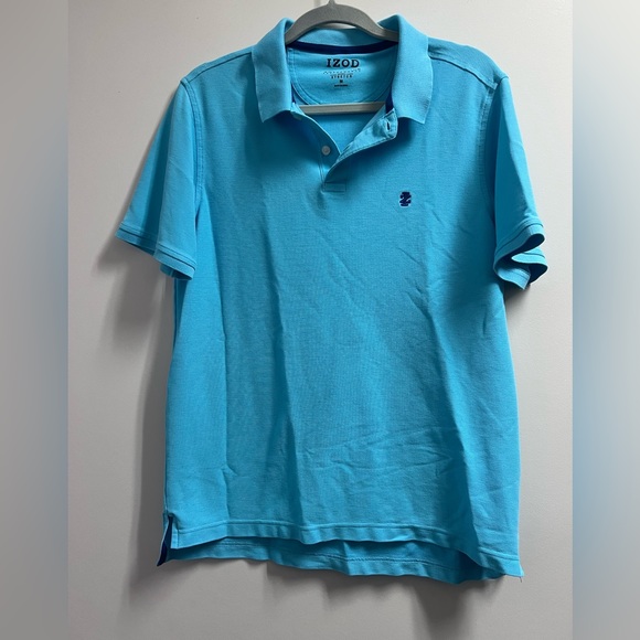 Izod Advantage Performance Stretch Blue Polo Medium - Picture 1 of 5